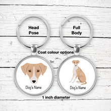 Load image into Gallery viewer, Azawakh Bezel Keychain - personalized