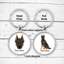 Load image into Gallery viewer, Beauceron Bezel Keychain - personalized