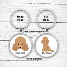 Load image into Gallery viewer, Toy Poodle Bezel Keychain - personalized
