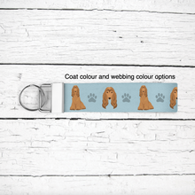 Load image into Gallery viewer, Afghan Hound key wristlet