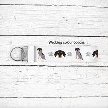 Load image into Gallery viewer, Bluetick Coonhound key wristlet