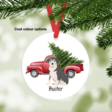 Load image into Gallery viewer, Alaskan Malador (Alaskan Malamute/Labrador mix) ornament personalized