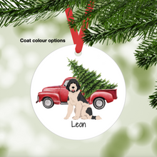 Load image into Gallery viewer, Standard Poodle (puppy clip) ornament personalized