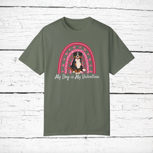Load image into Gallery viewer, Bernese Mountain Dog 'My Dog is My Valentine' 100% cotton t-shirt customized