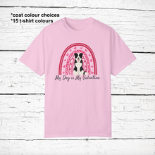 Load image into Gallery viewer, Border Collie 'My Dog is My Valentine' 100% cotton t-shirt customized