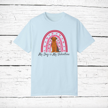 Load image into Gallery viewer, Border Terrier 'My Dog is My Valentine' 100% cotton t-shirt customized