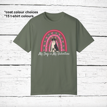 Load image into Gallery viewer, Boston Terrier 'My Dog is My Valentine' 100% cotton t-shirt customized
