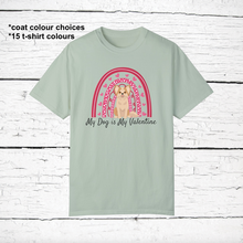 Load image into Gallery viewer, Chihuahua (longhaired) 'My Dog is My Valentine' 100% cotton t-shirt customized