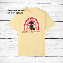 Load image into Gallery viewer, Dachshund (smoothcoat) 'My Dog is My Valentine' 100% cotton t-shirt customized