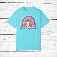 Load image into Gallery viewer, Gollie (Golden Retriever/Border Collie mix) 'My Dog is My Valentine' 100% cotton t-shirt customized