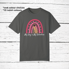 Load image into Gallery viewer, Great Dane (cropped ears) 'My Dog is My Valentine' 100% cotton t-shirt customized