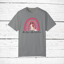 Load image into Gallery viewer, Irish Red and White Setter 'My Dog is My Valentine' 100% cotton t-shirt customized