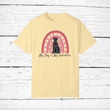 Load image into Gallery viewer, Standard Schnauzer 'My Dog is My Valentine' 100% cotton t-shirt customized