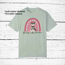Load image into Gallery viewer, Miniature Schnauzer 'My Dog is My Valentine' 100% cotton t-shirt customized