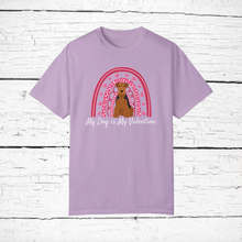 Load image into Gallery viewer, Welsh Terrier 'My Dog is My Valentine' 100% cotton t-shirt customized