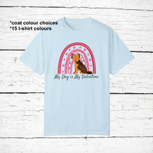 Load image into Gallery viewer, Yorkshire Terrier (puppy clip) 'My Dog is My Valentine' 100% cotton t-shirt customized