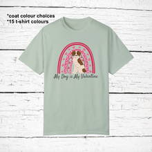 Load image into Gallery viewer, Brittany Spaniel 'My Dog is My Valentine' 100% cotton t-shirt customized