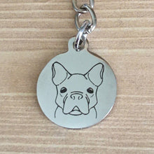 Load image into Gallery viewer, French Bulldog keychain