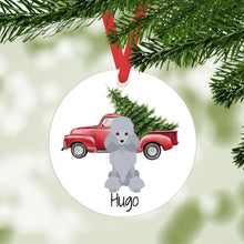 Load image into Gallery viewer, Miniature Poodle ornament personalized