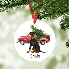 Load image into Gallery viewer, Doberman Pinscher ornament personalized