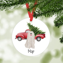 Load image into Gallery viewer, Komondor ornament personalized