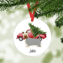 Load image into Gallery viewer, Silky Terrier ornament personalized