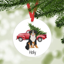 Load image into Gallery viewer, Bernese Mountain Dog ornament personalized