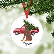 Load image into Gallery viewer, Doberman Pinscher ornament personalized