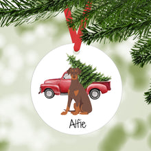 Load image into Gallery viewer, Doberman Pinscher ornament personalized