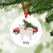 Load image into Gallery viewer, Danish Spitz ornament personalized