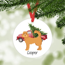 Load image into Gallery viewer, Labradoodle ornament personalized