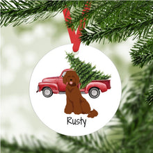 Load image into Gallery viewer, Standard Poodle (puppy clip) ornament personalized