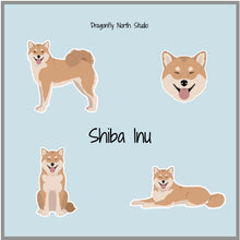 Load image into Gallery viewer, Shiba Inu Vinyl Sticker Set