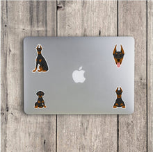 Load image into Gallery viewer, Doberman Pinscher (cropped and docked) Vinyl Sticker Set