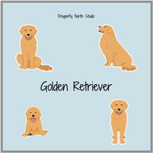Load image into Gallery viewer, Golden Retriever Vinyl Sticker Set