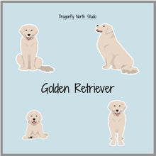 Load image into Gallery viewer, Golden Retriever Vinyl Sticker Set