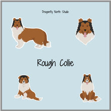 Load image into Gallery viewer, Rough Collie Vinyl Sticker Set