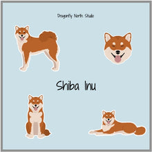 Load image into Gallery viewer, Shiba Inu Vinyl Sticker Set