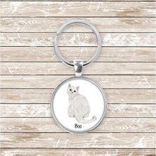 Load image into Gallery viewer, British Shorthair cat keychain personalized
