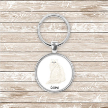 Load image into Gallery viewer, Himalayan cat keychain personalized