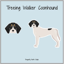 Load image into Gallery viewer, Treeing Walker Coonhound Vinyl Sticker Set
