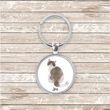 Load image into Gallery viewer, British Shorthair cat keychain personalized