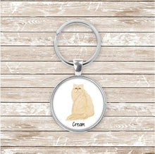 Load image into Gallery viewer, Himalayan cat keychain personalized