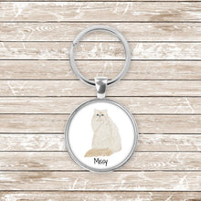 Load image into Gallery viewer, Himalayan cat keychain personalized