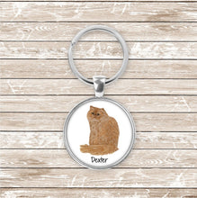 Load image into Gallery viewer, Persian cat keychain personalized
