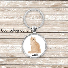 Load image into Gallery viewer, Ragamuffin cat keychain personalized
