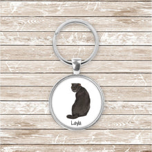 Load image into Gallery viewer, Scottish Fold cat keychain personalized