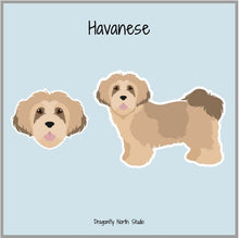 Load image into Gallery viewer, Havanese (puppy clip) Vinyl Sticker Set