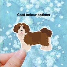 Load image into Gallery viewer, Havanese (puppy clip) Vinyl Sticker Set