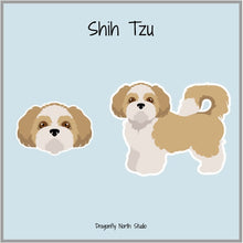 Load image into Gallery viewer, Shih Tzu (puppy clip) Vinyl Sticker Set